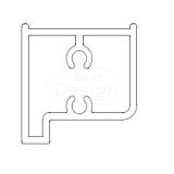 Ter vervanging: Set aluminium onder/ boven profiel voor "Baron" nisdeur nr: 01 - Artikelnr.: 4011620